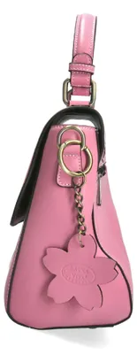 Produktbild von Laura Vita Damen Umhängetasche mit Überschlag und Blumenmuster Alicia 02, Farbe:Rosa