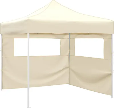 Image de Vidaxl -Faltzelt mit 2 Wänden 3x3 m Creme