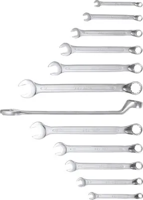 Produktbild von BGS 30301 Maulringschlüssel-Set, Ringseite gekröpft, 6-22 mm, 12-tlg.