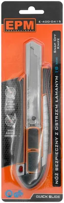 Produktbild von Messer, Abbrechklinge, Aluminium, Sicherheitsmesser 18 Mm - E-400-0415