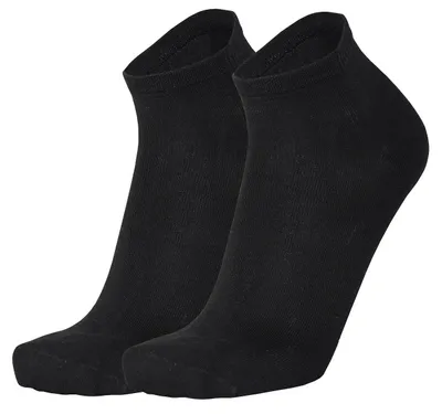 Tobeni 6 Paar Bambus Kurz-Socken ohne Gummi für Damen und Herren Schwarz