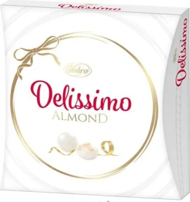 Zdjęcie produktu dla Czekoladki Vobro Delissimo z migdałami 153 g