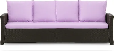 Produktbild von Gartenkissen Set Purple – 170x60 + 4x50x56 cm Gartenkissen für ein 2-3-Sitzer-Sofa  Weiche Auflagen für Rattan/Polyrattan – Abnehmbare Bezüge