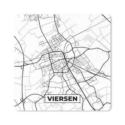Produktbild von MuchoWow® Mauspad Mousepad Viersen - Karte - Stadtplan 30x30 cm - Mousepads - Maus Mat - Pad - Mausunterlage - Gaming