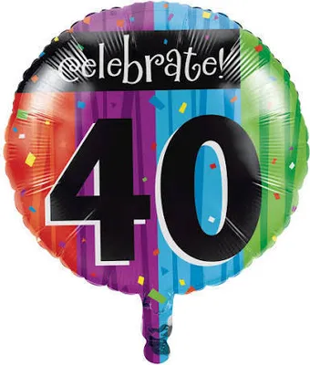 Produktbild von 40. Geburtstag "Celebrate" Folienballon