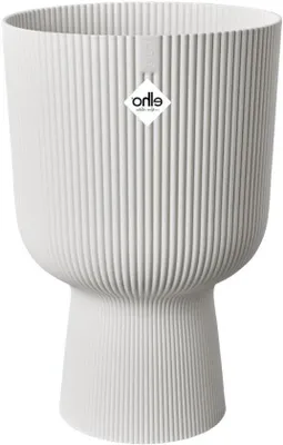 Image de Pot de fleurs d'intérieur en plastique, 29,5 cm de diamètre - blanc - 100 % recyclé