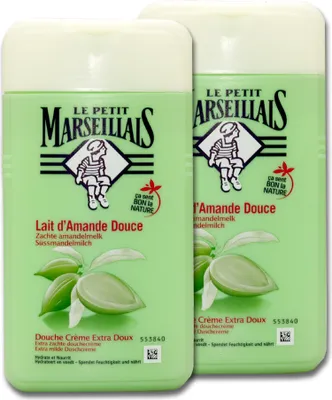 Immagine prodotto di Le Petit Marseillais Crema Doccia Latte di Mandorla Dolce, 2 x 250 ml