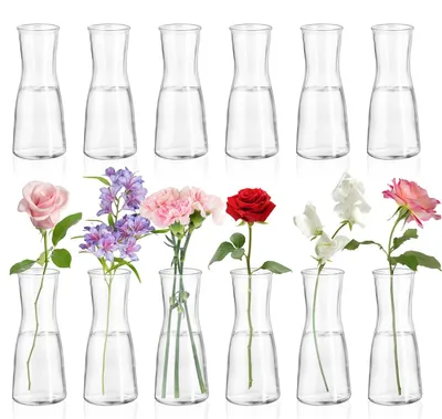 Produktbild von Set mit 12 Glasvasen zur Tischdekoration