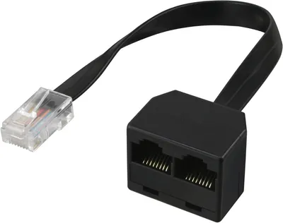 Productafbeelding van ISDN Verdeler RJ45 Splitter 1x naar 2x RJ45 Bus Korte Kabel