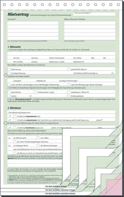 Produktbild von Mietvertrag A4 hoch 80g/qm selbstdurchschreibend 4x2 Blatt Packung mit 25 Stück