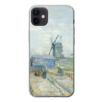 Produktbild von MuchoWow® Handyhülle Schutzhülle Hülle für iPhone 12 mini Montmartre: Mühlen und Gärten - Vincent van Gogh Silikon Softcase Handy Hülle - Bild