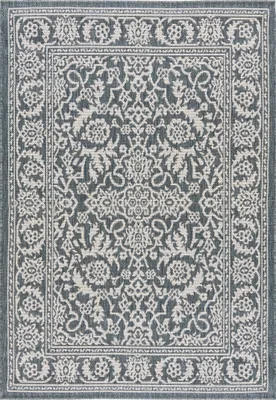 Obrázek produktu pro Mazovia Koberec Modrá Venkovní Koberec Vintage - Balkon, Terasa, Terasa, Pavilon - Nízký Fleece - Obdélník - Vodotěsný - 250x350 cm