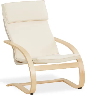 Image de Fauteuil relax Fauteuil relaxant Naturelle Chaise longue en bois Fauteuil confort