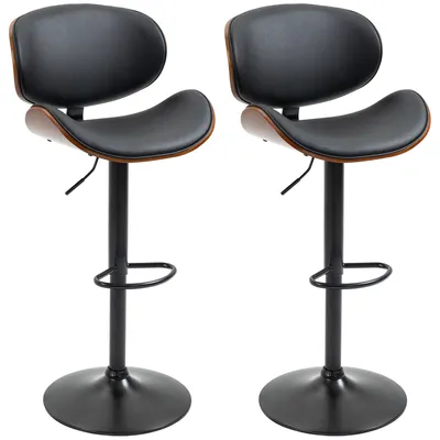 Image de Tabouret de bar - Tabouret - Chaise de cuisine - Tabouret - Stool - Hauteur réglable - Pivotant - Similicuir