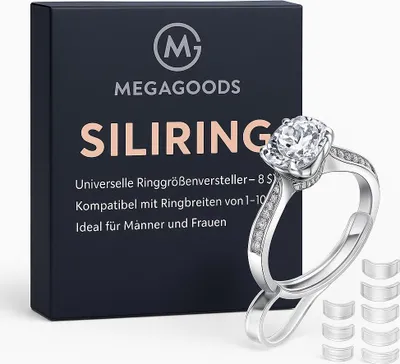 Produktbild von Silikon Ringgrößen-Anpasser 8er-Set unsichtbar für Ringe DE.