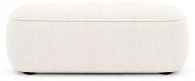 Zdjęcie produktu dla Pufa podnóżek CORAL do salonu 60x40x40 beżowy baranek