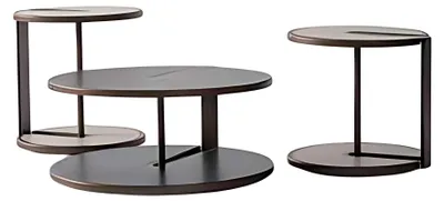 Image de Ensemble de tables basses 3 pièces : table centrale & 2 tables d'appoint