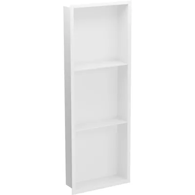 Obrázok produktu pre Mexen X-Wall-R zapustená polička s okrajom a poličkou 90 x 30 cm, biela - 1920903010S