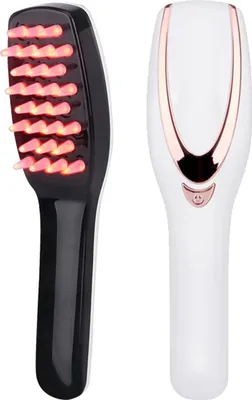 Produktbild von Haarkamm Elektrische Kopfhaut Massage Bürste,3 in 1 Phototherapie-Massage-Kamm,Elektrische Kopfhaut-Bürste,Haarwuchs-Massage-Kamm