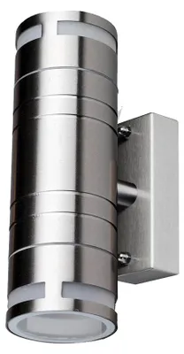 Produktbild von Wandlampe, IP44, Up & Down, Edelstahl, H 17,8 cm