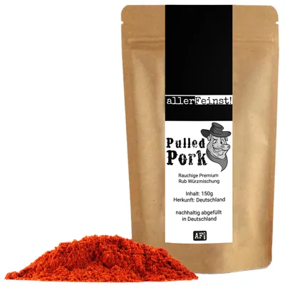 Produktbild von Pulled Pork - Rauchige Premium Rub Würzmischung - hochwertige Trockenmarinade - 150g