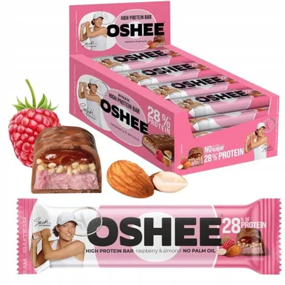 Immagine prodotto di Barretta Oshee ad alto contenuto proteico - 47 g, lampone e mandorla