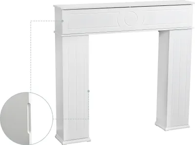 Produktbild von ProximaX Kaminumbauschrank Geheimfach Kaminkonsole mit Stauraum 107x100 cm,Kaminumrandung Holz Kaminrahmen