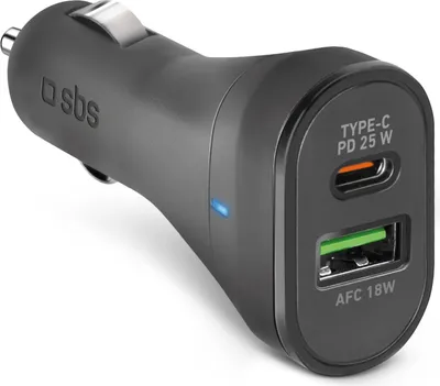 Obrázok produktu pre Nabíjačka do auta SBS USB-A USB-C PD 25W čierna TECRPD25W