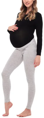 Produktbild von Be Mammy Lange Umstandsleggings aus Viskose BE20-253 (Melange, XL)