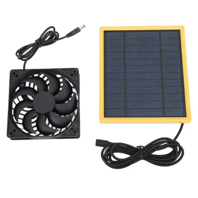 Obrázek produktu pro Sada ventilátorů se solárním panelem, 20W ventilátor poháněný solárním panelem, solární ventilátor, solární ventilátor pro kuřata, skleníkový solární ventilátor, přenosný solární panel