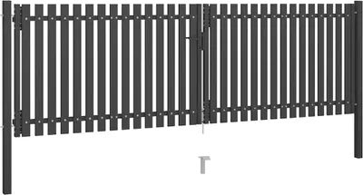 Obrázek produktu pro vidaXL Ocelová zahradní brána 400 x 100 cm antracitová