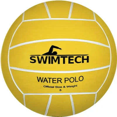Produktbild von SwimTech - Wasserpolo-Ball - Gummi RD1036 (4) (Gelb/Schwarz)