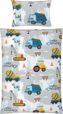 Produktbild von REDBEST Kinder-Bettwäsche grau 1x 100x135 cm + 1x 40x60 cm