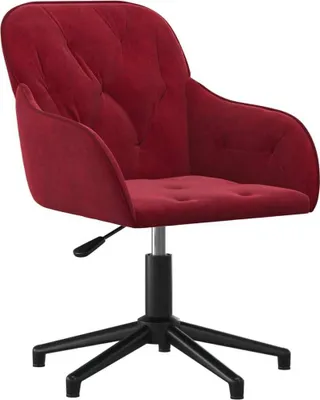 Image de vidaXL Chaise de bureau pivotante vin rouge velours