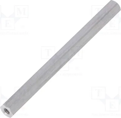 Obrázek produktu pro 10 kusů distančních vložek s vnitřním závitem 65 mm, závit M3, šestihran 134x65, distanční prvky