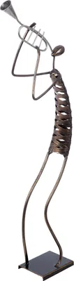 Image de Gilde Figur, Musiker, "Band", Metall, bronzefarben, VE 2, L. 13 cm, B. 30 cm, H. 92.5 cm 51880 4063387518809