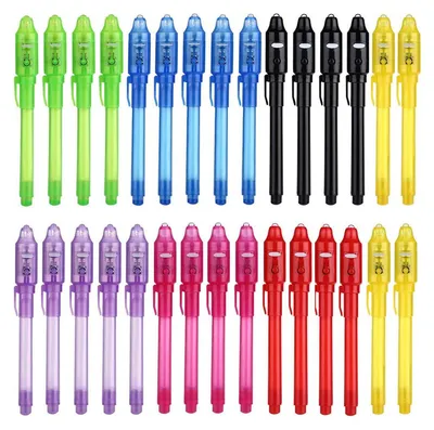 30 Geheimstifte mit UV-Licht, unsichtbare Tinte, magische Stifte