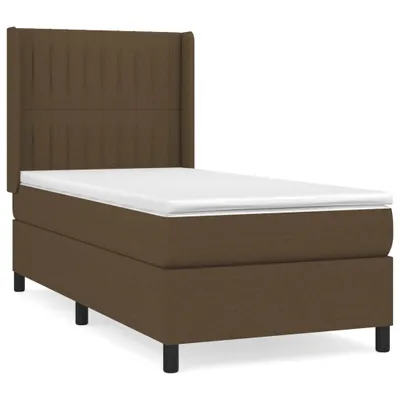 Produktbild von Boxspringbett mit Matratze Dunkelbraun 90x200 cm Stoff
