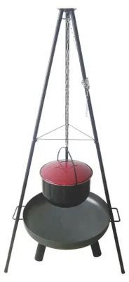 Produktbild von Multi-Grillset Feuerschale Grillrost Kochtopf 15L Fischfilethalter Kesselgulasch