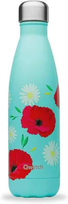Produktbild von Famanu Thermosflasche Klaprozen 500 ml - Edelstahl, 24 Stunden kalt, 12 Stunden warm