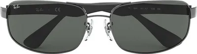 Produktbild von Ray-Ban RB3445, Erwachsener, Uni, Rechteckig, Schwarz, Polarisierte Linse, Metall
