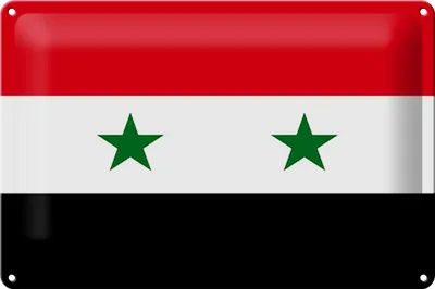 Produktbild von Blechschild Flagge Syrien 30x20cm Flag of Syria