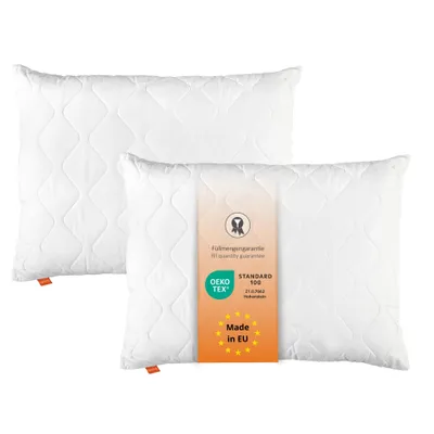 Produktbild von Kopfkissen 70 x 90 cm, 2er Set, Polster, 100% Mikrofaser, für Allergiker geeignet, sleepling Basic 100