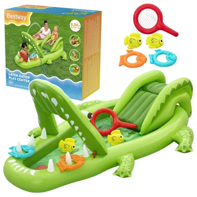 Productafbeelding van Waterspeeltuin met glijbaan Krokodilaccessoires Bestway 53169