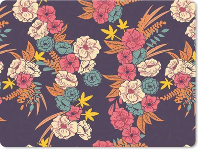 Produktbild von MuchoWow® Mauspad Mousepad Blumenstrauß - Blumen - Tropisch - Muster 23x19 cm - Mousepads - Maus Mat - Pad - Mausunterlage - Schreibtischunterlage - Mauspad
