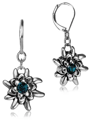 Produktbild von LUISIA® Edelweiß Ohrhänger "Emilia" mit Premium Kristallen | Montana / Ozeanblau - Ohrringe