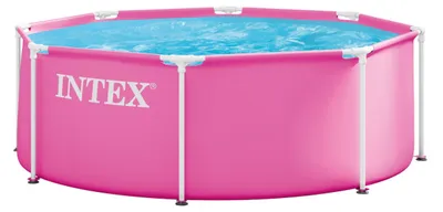 Obrázok produktu pre Kruhový záhradný bazén s rámom pre deti, 244 x 76 cm, ružový, INTEX 28290ND