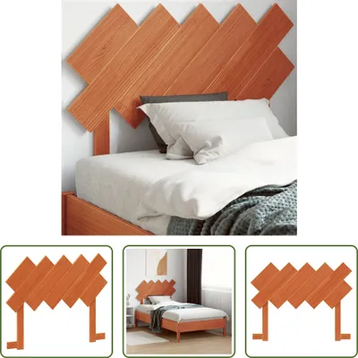 Produktbild von The Living Store Kopfteil Wachsbraun 100 cm Massivholz Kiefer