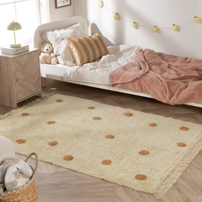 Produktbild von Volero - Teppich Kinderzimmer - Lou Dots Gelb - 80x150cm - Kinderzimmer, Babyzimmer