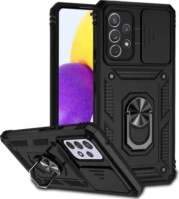 Produktbild von Samsung Galaxy A53 Hülle - Coverup Armor Ring Ständer Back Cover mit Kamera Schutz - Schwarz